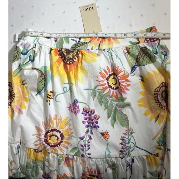 Elie Tahari Maxi Skirt NWT SUNFLOWER Floral Long M‎ Western Fairy Cottage BOHO - Picture 5 of 12